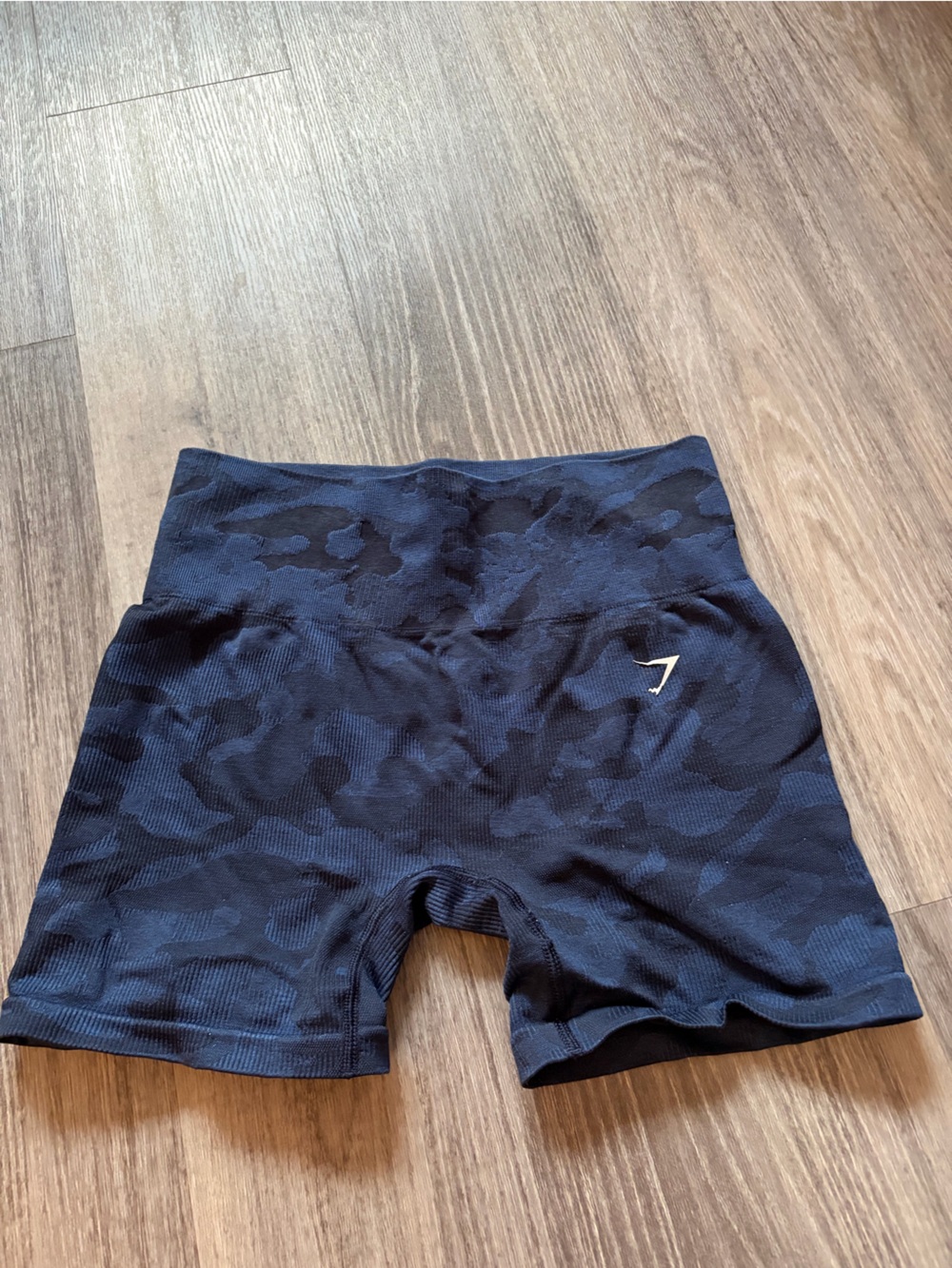 Gymshark Navy Camo Seamless Athletic Shorts